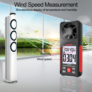 Anemómetro Digital GVDA GD155, Medidor de Velocidad del Viento Portátil con Pantalla LCD Retroiluminada, Medidor de Temperatura y Humedad - Product Image 4