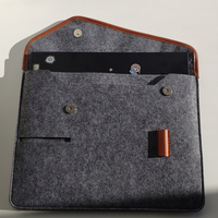 Pochette d'enveloppe en feutre A4/A5 multifonction avec logo personnalisé pochette de rangement pour documents avec sangle/bouton chemise en feutre