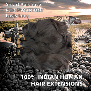 ผมอินเดียแท้ 100% คุณภาพสูง ผมตรงธรรมชาติแบบโบโฮ ไม่มีการต่อผม - Product Image 3