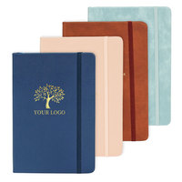 Cuaderno con Encuadernación Cosida de Bordes Redondeados, Kit de Cuaderno con Papel Rayado y Funda para Impresión Personalizada