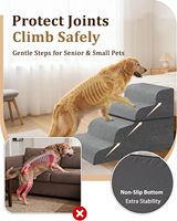 Escaliers pour chien pour lit, marches pour chien pour fenêtre et canapé en mezzanine, escaliers antidérapants et stables pour animaux de compagnie pour petits chiens et chiens âgés