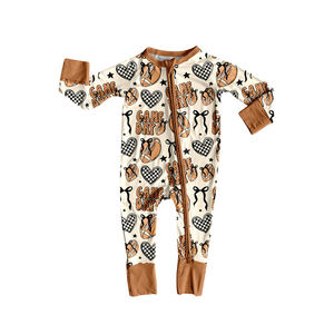 New Design Summer Style Baby Girls <b>Clothing</b> Wholesale NO MOQ Animal Print Short Sleeve Button Romper Knitted - Product Image 4