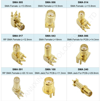 Connecteur coaxial RF SMA-KE 1,7 mm à 11 broches, connecteur femelle droit SMA-KHD