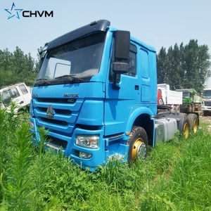 Camión Tractor Usado Sinotruk Howo 6x4 Azul Cielo de 420hp a Bajo Precio en Venta - Product Image 5