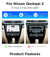 Junsun-Radio de coche Android con chip Qualcomm para Nissan Qashqai 2 x-trail 3 T32 2013-2017 8-Core 5G/4G Apple CarPlay, cámara estéreo 360