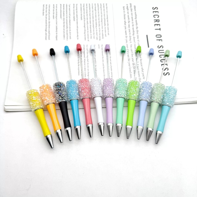 UV Gradual Change Bling DIY Charm Colorful Ballpoint Acrylic Plastic Pen for Gift Blending Color Pen 1.0mm Wedding Birthday