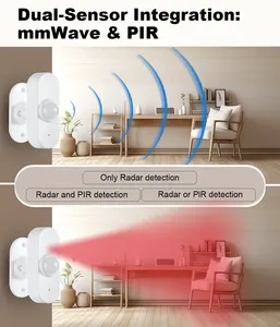 <span class=keywords><strong>Détecteur</strong></span> <span class=keywords><strong>de</strong></span> Présence <span class=keywords><strong>Humaine</strong></span> Intelligent Zigbee 24G à Radar à Ondes Millimétriques, <span class=keywords><strong>Détecteur</strong></span> <span class=keywords><strong>de</strong></span> Mouvement et <span class=keywords><strong>de</strong></span> Lumière pour Maison Intelligente, Alimentation USB, Contrôle par Application, Température - Product Image 2