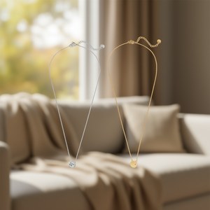 Z. Collier pendentif Cancer en acier inoxydable plaqué or, minimaliste, unisexe, à porter au quotidien 46050 - Product Image 2