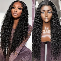 Perruque Lace Front HD 13x6 en Cheveux Humains, Densité 250, Perruque Complète en Cheveux Humains de 40 Pouces, Perruque Lace Front en Cheveux Humains Bouclés Bruts Birmans