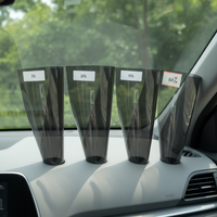 Film adhésif statique pour vitres de voiture et de maison, PVC, sans colle, réutilisable, amovible, protection UV à 99 %, échantillon A4, 5 % de transmission de la lumière
