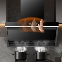 Hotte de cuisine intelligente en acier inoxydable au design moderne, extracteur d'air 90 cm, pour usage hôtelier et domestique, classe énergétique écoénergétique