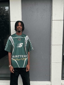 Bán Buôn New Mỹ Saint Michael Bóng Đá Jerseys Nhanh Chóng Làm Khô Lưới Bóng Đá Màn Hình In Cổ Điển Thời Trang Đường Phố <span class=keywords><strong>T</strong></span>-Shirt Cho Người Đàn Ông - Product Image 3