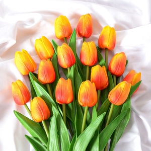 Tulipano singolo di alta qualità fiori di laurea festa del ringraziamento per la casa decorazione di nozze Multi-colore tulipani artificiali - Product Image 1