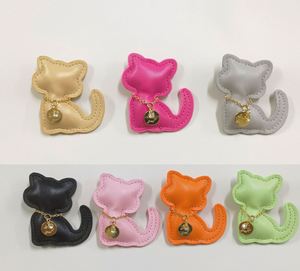 Wholesale Cute Cartoon Kitten Keychain PU Leather Bag Charm Car <b>Key</b> <b>Ring</b> & Wrist Strap Pendant Customizable Fashion Accessory - Product Image 6