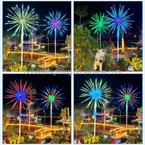Đèn LED ngoài trời cỡ lớn hình pháo hoa Giáng sinh thông minh, làm phông nền sân khấu đám cưới, trang trí ánh sáng họa tiết Giáng sinh - Product Image 6