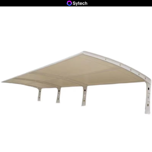 Cobertizo de Estacionamiento con Estructura de Membrana, Toldo Exterior Resistente al Viento, a la Lluvia y al Sol, con Gran Resistencia a la Compresión, de Acero para Estacionamiento de Automóviles - Product Image 1