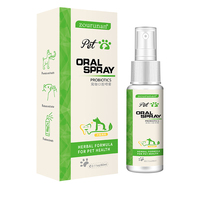 Spray Dental para Mascotas Zourunan 60ml, Limpieza de Dientes para Perros y Gatos, Control de Placa y Sarro, Sin Cepillado, Probióticos, Venta al Por Mayor OEM