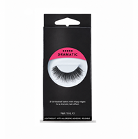 Boîte d'emballage en papier personnalisée pour cils, vide, avec fenêtre et languette de suspension, pour faux cils et cils en vison, vente en gros