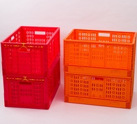 Caisses à fruits en plastique de qualité alimentaire, vente en gros, pliables, empilables, conteneur de stockage en PP, capacité de charge de 25 kg pour l'agriculture