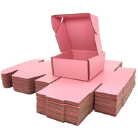 Échantillon gratuit Emballage cosmétique en carton ondulé rose personnalisé Boîte postale recyclable en carton pour cils cosmétiques