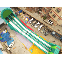 Grande tyrolienne gonflable commerciale pour adultes, grand toboggan gonflable, toboggan gonflable humide et sec, parc d'attractions