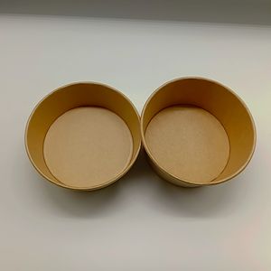 ชามกระดาษคราฟท์พิมพ์ลายตามสั่ง พร้อมฝาปิด รูปทรงสี่เหลี่ยมผืนผ้า สำหรับใส่อาหารกลับบ้าน อาหารกลางวัน ของว่าง หรือสลัด - Product Image 3