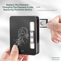 Lot de 20 étuis à cigarettes automatiques, prix usine, avec briquet électronique rechargeable USB pour usage extérieur
