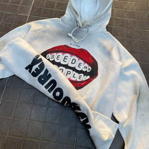 Men's 100% Cotton Heavyweight French Terry Sweatshirt <b>Oversized</b> Streetwear Printed Pullover <b>Hoodies</b> - Product Image 4