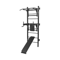 Wellshow Tour d'alimentation murale multifonctionnelle avec barre de traction Barre de trempage Station de traction Banc de musculation