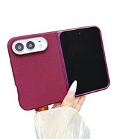 Étui de téléphone en tissu tissé magnétique de luxe à 18 plis pour iPhone Duo, protection intégrale