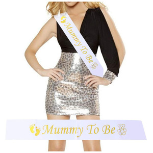 Party Dots Mommy <strong>Mum</strong> <strong>to</strong> <strong>Be</strong> Sash Baby Boy Girl Baby Shower Decoration Sash Newborn Party Decoration Etiquette Belt - Product Image 3