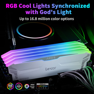 Mémoire RAM DDR5 haute fréquence 6400Hz 16 Go*2 RGB Hynix A-Die Particles Ares Blade White Mémoire RAM DDR5 16 Go - Product Image 6