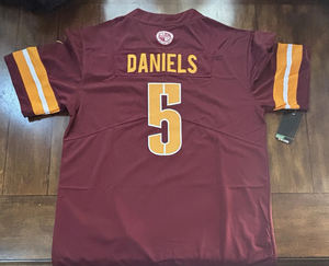 Nouveau maillot des Commanders 2026 # 5 maillots de football américain cousus Jayden Daniels, Terry McLaurin, Sainristil, Frankie Luvu, Lattimore - Product Image 3
