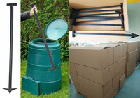 Outil de jardinage élégant et très vendu : Outil de mélange et de retournement pour compost, bâton de compostage, aérateur de compost et de fumier