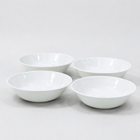 Service de table en mélamine, vaisselle blanche unie, assiettes rondes, bol pour la mise en place de tables de banquet d'hôtel