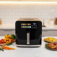Four à Friture Sans Huile Numérique Intelligent en Acier Inoxydable Grande Capacité 6L pour Usage Commercial et Domestique avec Fenêtre d'Observation Livraison Gratuite
