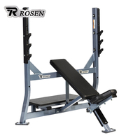 Banc inclinable réglable Rosen pour entraînement de force, équipement de fitness commercial, haltères et abdominaux