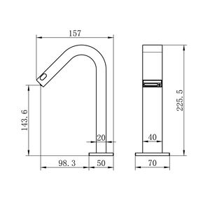 Runyu robinet de cuisine contemporain à poignée unique, robinet de cuisine à 3 voies, robinet d'eau portable, robinet d'eau en acier inoxydable - Product Image 5