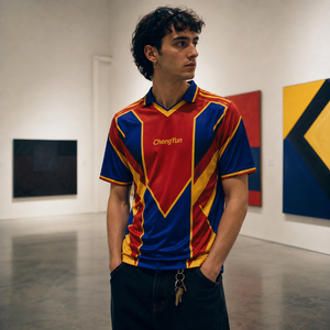 <span class=keywords><strong>Camiseta</strong></span> de Fútbol Personalizada con Bloques de Color Modernistas para Ligas Universitarias - Product Image 5