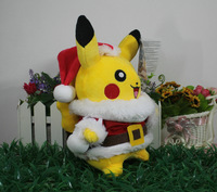 Peluche Pikachu Père Noël, jouet en peluche doux, costume de Père Noël, cadeau de Noël, peluche de dessin animé pour enfants, collection
