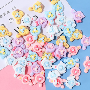 Mini Resin <b>Fan</b> Decorations For Phone <b>Case</b> Diy Craft Accessories Cute Animal Shape ABS Material Circle Design - Product Image 2