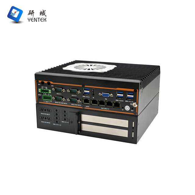 Industrial Embedded Computer Intel LGA1151 4 COM GPIO 5 LAN POE VGA HD MSATA PCIE -10~50C Factory Automation PLC Control