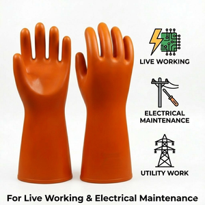 Guanti Dielettrici Professionali di Classe 2 20KV Resistenti allo Strappo per Lavori Elettrici in Edilizia e Miniere - Product Image 3