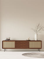 Meuble TV Mural en Bois Style Minimaliste Japonais, Table de Salon pour la Maison, Conception Personnalisée, Prix de Gros Usine