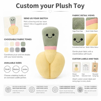 Sac fourre-tout en peluche personnalisé OEM ODM, thème jardin, peluche botanique, poupée en peluche de marque, mascotte, tissu écologique