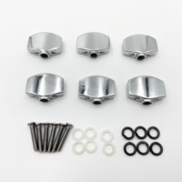 Plastic Big Square Guitar Tuning Peg Knob Handles Replacement Buttons With Screws & Washers Guitar Accessories