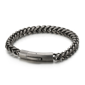 Pulsera Unisex Personalizada <span class=keywords><strong>de</strong></span> Acero Inoxidable con Eslabones Cubanos, Diseño Geométrico, Chapada en Oro, Cierre <span class=keywords><strong>de</strong></span> Bayoneta, Circón, Cristiana Religiosa, <span class=keywords><strong>de</strong></span> Moda - Product Image 1