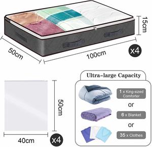 Cestas Organizadoras de Tela de Gran Capacidad con Diseño Desmontable para Cajones Debajo de la Cama y Almacenamiento de Ropa - Product Image 5