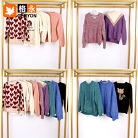 Geryon Vintage Bulk Sweater Wanita Bekas Musim Dingin Bersih 90-98% Baru Ukuran & Warna Campuran Kualitas Ekspor Ukay Bal (Bales)