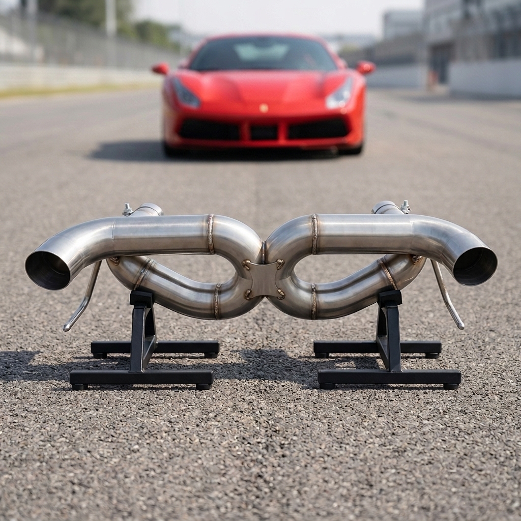 VantaFlow Stainless Steel Performance Catback Exhaust System Mirror Polished for Ferrari 488 3.9T V8 2015-2019